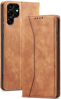 Bodycell PU Leather Carte Piele artificială Maro (Galaxy S22 Ultra 5G) 04-00350