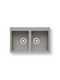 Pyramis Sparta 2B 070200901 Drop-In Spüle aus Verbundgranulat B78xT50cm Industrial Grey
