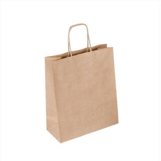 Eco Χάρτινη Τσάντα για Δώρο Καφέ 25x12x37εκ.