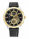 Tommy Hilfiger Henry Men's Watch 44mm Chronograph Battery with Black Leather Strap