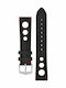 Hirsch Rally Lederriemen Schwarz 22mm