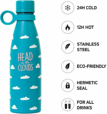 Legami Milano Cloud Sticlă Termos Oțel inoxidabil Fără BPA Albastru 500ml cu Grip