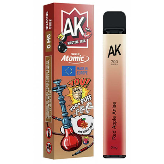 Atomic Atomic Einweg-E-Zigarette 700 Einweg-E-Zigaretten Roter Apfel Anis Ohne Nikotin 2ml Braun