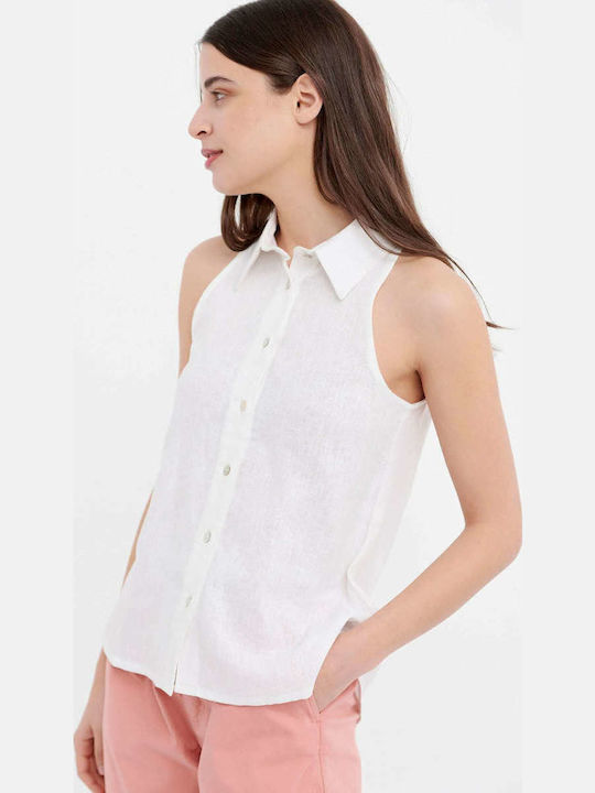 Funky Buddha Women's Linen Monochrome Sleeveles...