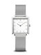 Bering Time Classic Γυναικείο Ρολόι 26mm Μπαταρίας με Ασημί Μεταλλικό Μπρασελέ