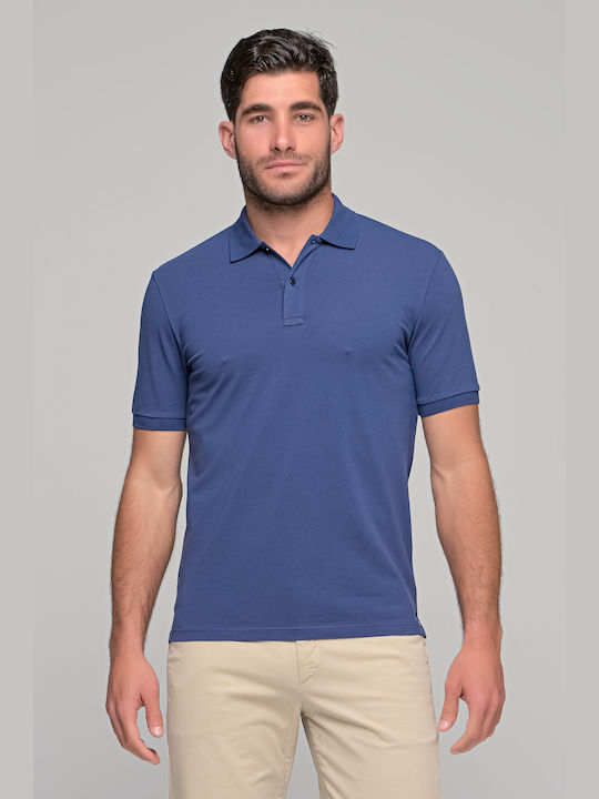 Olymp Herren Kurzarmshirt Polo Marineblau