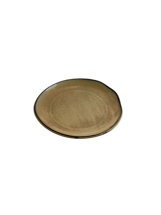 HFA Plate Desert Porcelain Brown with Diameter 18cm 1pcs