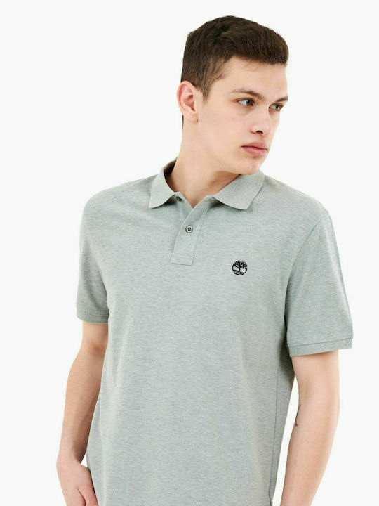 Timberland Basic Ανδρικό T-shirt Polo Γκρι
