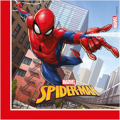 Party Napkins Spiderman Multicolored 33x33cm. 20pcs