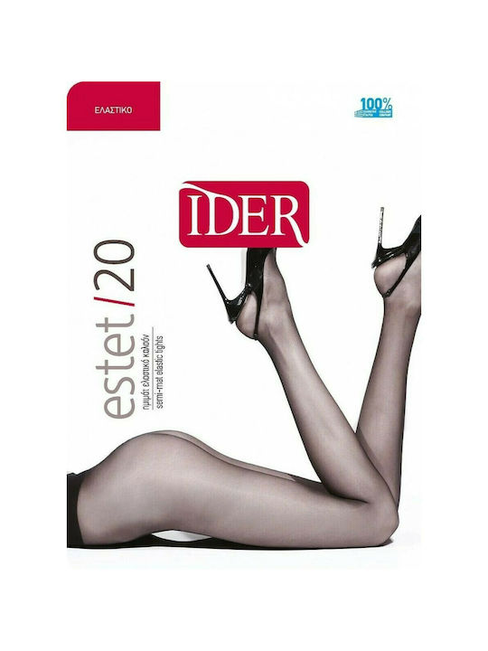 IDER Estet Women's Pantyhose 20 Den Brown -090