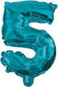 Luftballon Folie Zahl 5 Blau 5 32cm