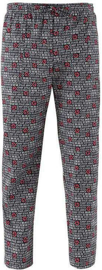 Giblor's Pantaloni de Bucătar cu model Gri cu Elastic în Talie