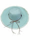 Summertiempo Women' Wicker Hat Floppy Turquoise