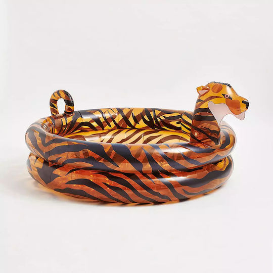 Sunnylife Tully the Tiger Παιδική Στρογγυλή Πισίνα PVC 270lt Φουσκωτή 115x68εκ.