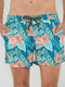 Men's Swimwear Shorts Teal Floral