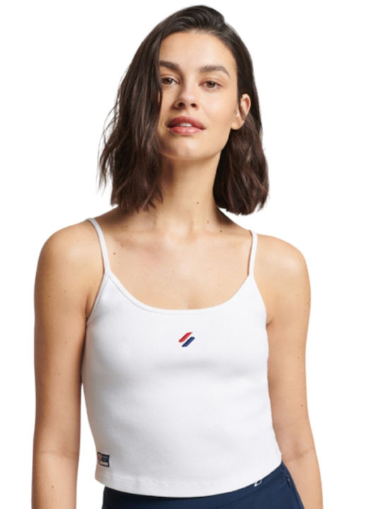 Superdry Optic Women's Athletic Crop Top with Straps White
