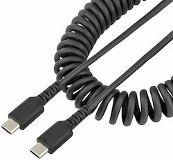 StarTech Spiral USB 2.0 Cable USB-C male - USB-C male Μαύρο 1m (S55148208)