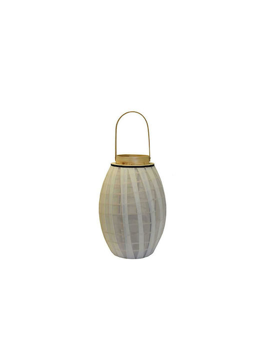 Atmosphera Φαναράκι Bamboo Επιτραπέζιο με Γάζα Εκρού 23x23x34εκ.
