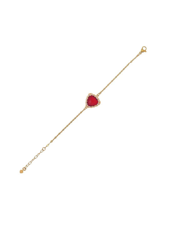 Βραχιόλι αλυσίδα με μοτίφ κρύσταλλο 13-0527 Cactus Jewelry 13-0527 Red Jewel G