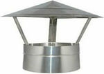 005-100-291 Chimney Crown Inox 100mm Silver