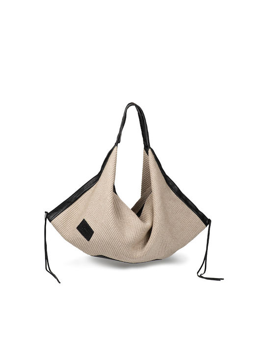 Afetiria Stroh Damentasche Schultertasche Beige