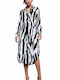 Bluepoint Africanism Feminin Lung Caftan de Plajă Zebra