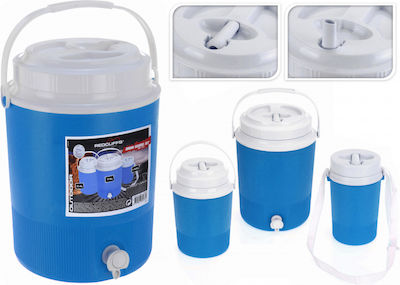 Excellent Houseware Drinking Barrel Set Contents Container with Faucet Thermos Stainless Steel Blue 7.5lt with Loop