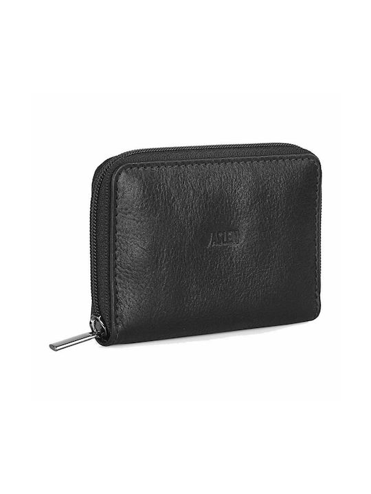 Jaslen Men's Leather Wallet with RFID Black