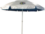 Maui & Sons 1540 Foldable Beach Umbrella Aluminum Myconos Blue Diameter 1.9m with UV Protection and Air Vent Blue
