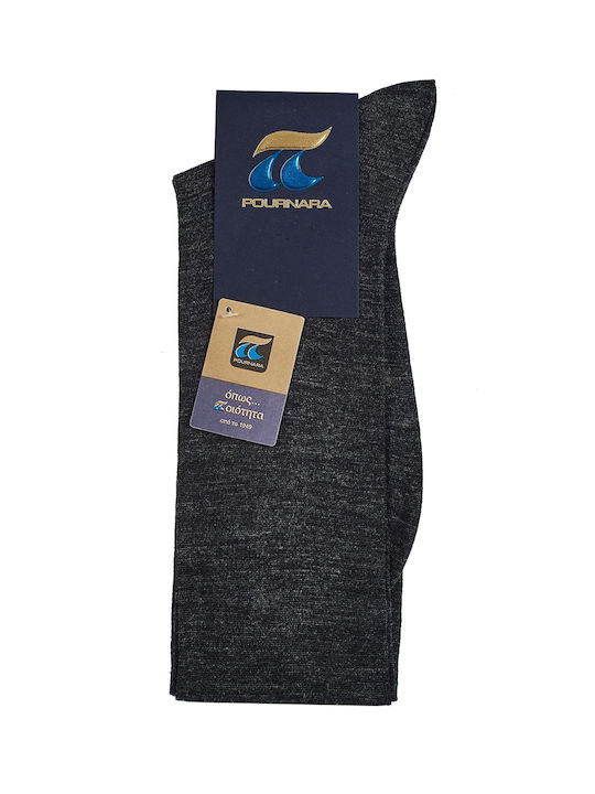 Pournara Men's Solid Color Socks Anthracite