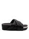 DKNY Women's Leather Platform Wedge Sandals Black