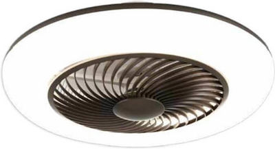 Lineme Ventilator de Tavan 55cm cu Lumină și Telecomandă Maro