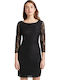 Rochie Mini de Seara cu Dantelă Neagră