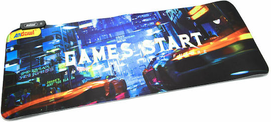 Andowl Games Start Гейминг Мишка Пад XXL (800мм) с RGB Осветление Games Start Q-R10