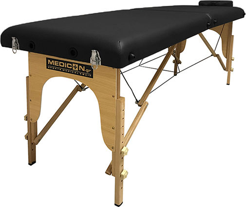 Medicin Wooden Portable Black Massage and Physiotherapy Bed 186x60cm