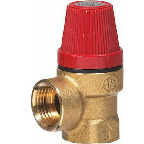Caleffi 94914 Two-Way Brass Pressure Relief Valve ½" for boiler