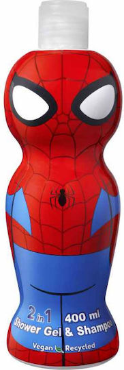 Air-Val International Βιολογικό Παιδικό Αφρόλουτρο & Σαμπουάν Spiderman σε Μορφή Gel 400ml