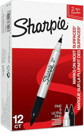 Sharpie Twin Τip Permanent Marker Black
