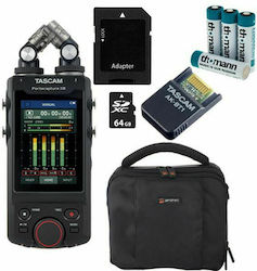 Tascam Portacapture X8 Mobile Bundle Multicanal Înregistrător digital portabil Cu baterie/alimentare pentru înregistrare pe card de memorie cu durată de înregistrare 11 ore, Putere fantomă și alimentare USB