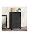 Zweiflügeliger Schrank Metallisch mit Trennwand & 2 Regale Charcoal 67x35x107cm
