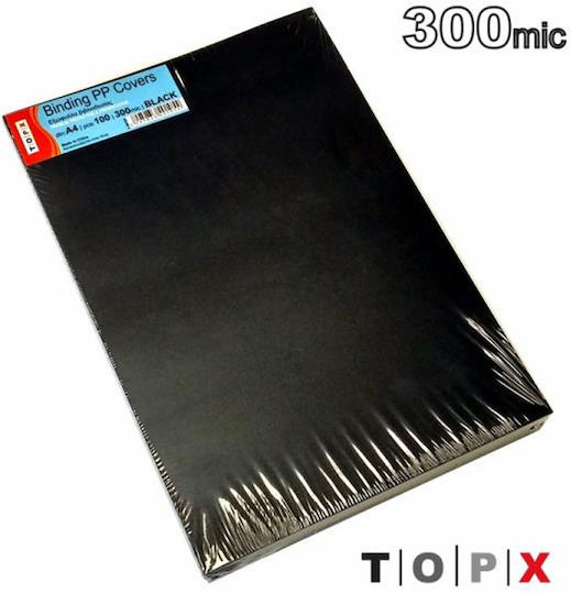 TopX Заглавна страница Книговезничество TOPX Черно A4 300mic 100бр