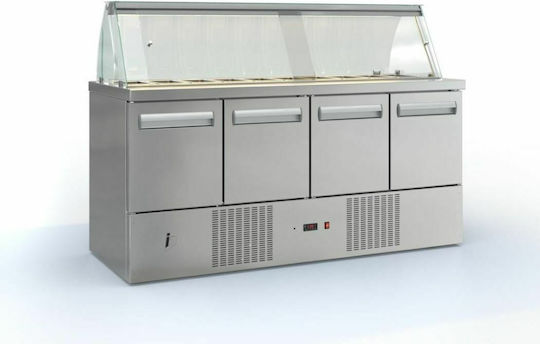 Inox Dobros Kühlvitrine Standgerät 180x70x126cm