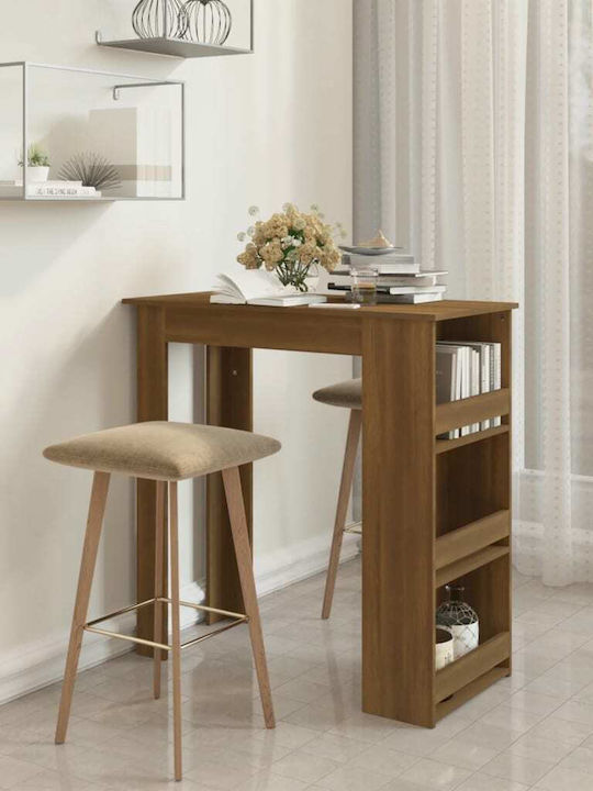 Table Bar Wooden Brown Oak 102x50x103.5cm