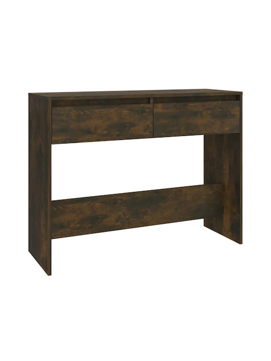 Wooden Console Table Καπνιστή Δρυς L100xW35xH76.5cm