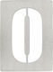 Metalor Placă cu Număr 0 în Argintiu Culoare 8cm 166-10687#PR00