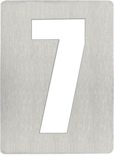 Metalor Hausnummer 7 in Silber Farbe 8cm 166-10755#PR07