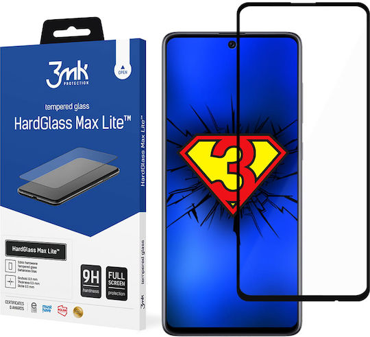 3MK Hardglass Max Lite Full Face Tempered Glass Μαύρο (Galaxy A73)