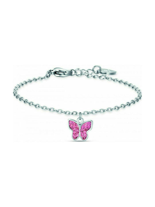 Luca Barra Kids Chain Bracelet with Butterfly for Girl