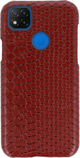 Vennus Wild Back Cover Δερματίνης Dark Red (Redmi 9C)
