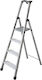 Facal Piu' Su Maxi Ladder Aluminum with 3+1 Steps 150cm